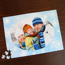 Personalised Snowflakes 12X16.5 Jigsaw Puzzle