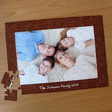 Personalised Natural Frame 12X16.5 Jigsaw Puzzle