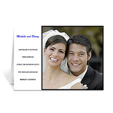 Personalised Classic White Wedding Photo Cards, 5X7 Folded Modern