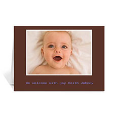 Personalised Chocolate Baby Photo Cards