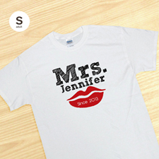 Custom The Future Mrs., White Adult Small T Shirt