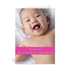 Personalised Pink Baby Greeting Card
