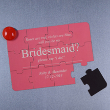 Personalised Magnetic Will You Be My Bridesmaid Invitation Puzzle
