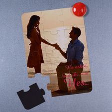 Personalised Magnetic He Asked And She Said Yes Invitation Puzzle