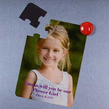 Personalised Magnetic Will You Be My Flower Girl Invitation Puzzle