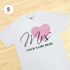 Custom Future Mrs White Adult Small T Shirt