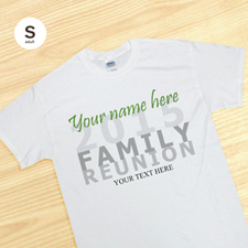 Custom Family Reunion White Adult Small T Shirt