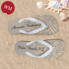 Create My Own Daisies Personalised Wedding Women Medium Flip Flop Sandals