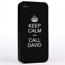 Personalised Black Keep Calm Hard Case Cover