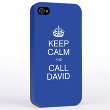 Personalised Blue Keep Calm Hard Case Cover