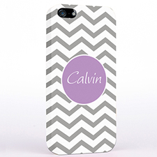 Personalised Silver Grey Chevron iPhone Case