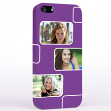 Personalised Purple 3 Collage iPhone 5 Case