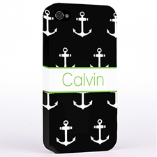 Personalised Black And White Cute Anchors Hard Case Cover