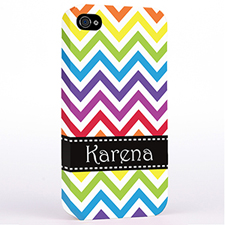Personalised Colourful Chevron Hard Case Cover