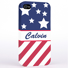 Personalised American Flag Hard Case Cover