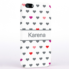 Personalised Colourful Small Hearts iPhone Case