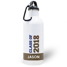 Personalised Photo Chocolate Class Of 2018 Water Bottle