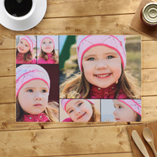 Personalised Black Six Collage Placemats