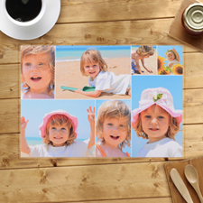 Personalised White Seven Collage Placemats