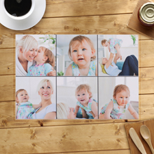 Personalised Six Photo Collage Placemats