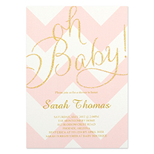 Personalised Oh Baby! Party Invitation Card