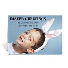 Personalised Easter Photo Greeting Cards, 5X7 Folded