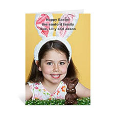 Personalised Easter Photo Greeting Cards, 5X7 Portrait Folded