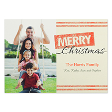 Personalised Merry Glitter Christmas Invitation Cards