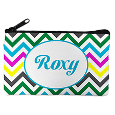 Personalised Yellow Colourful Chevron Cosmetic Bag (4