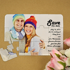 Personalised Ever Lasting Love Save The Date Puzzle Invite