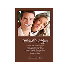 Personalised Chocolate Wedding Announcement, 5X7 Stationery Card