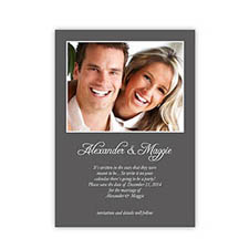 Personalised Grey Wedding Announcement, 5X7 Stationery Card