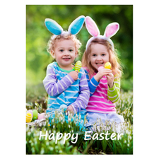 Personalised Full Photo Easter Invitations, 5X7 Portrait Stationery Card