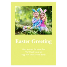 Personalised Baby Yellow Easter Invitations, 5X7 Stationery Card