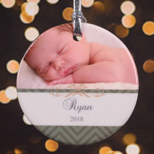 Cheerful Sentiments Personalised Photo Porcelain Ornament