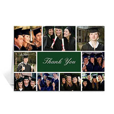 Custom Printed Graduate Green Greeting Card