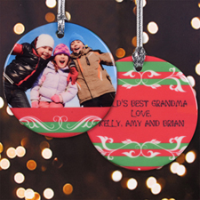 All Things Merry Personalised Photo Porcelain Ornament
