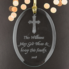 Blessings For You Personalised Glass Ornament