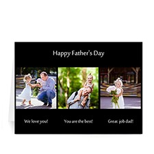 Custom Printed Made For Dad, Classic Black Greeting Card