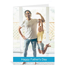 Custom Printed Father's Day, Sky Blue Greeting Card