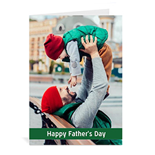Custom Printed Father's Day, Classic Green Greeting Card