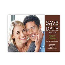 Personalised Our Day, Classic Cocoa Save The Date Invitation Cards