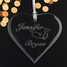 Personalised Engraved I Love You Heart Shaped Ornament