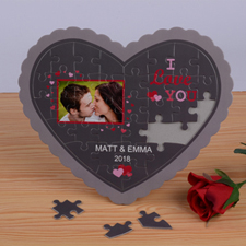 Sweet Love Personalised Heart Shape Puzzle