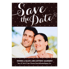 Create Your Own Pristine Heart Personalised Save The Date Announcement Cards
