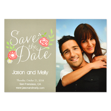 Create Your Own Graceful Beginning Personalised Save The Date Announcement Cards