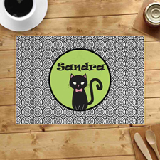 Personalised Halloween Cat Placemats