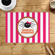 Personalised Halloween Spider Placemats