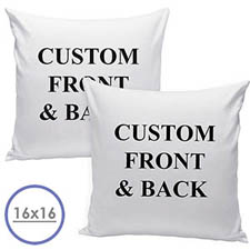 16 X 16 Custom Design Front And Back Pillow  Cushion (No Insert) 