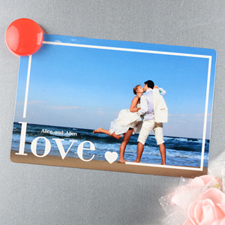 Love Personalised Wedding Magnet 4x6 Large